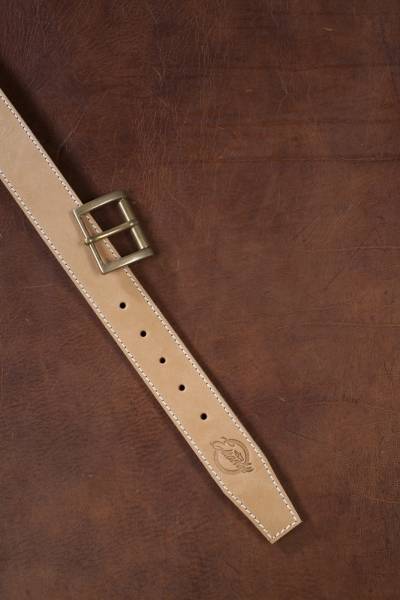 Classic genuine leather BELT of the full skin in colour nature, unsplit, thickness approx. 7-8 mm, with or without decorative seam.